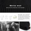 imageTOPEX XLXXL 100 Merino Wool Short Fisherman Beanie Hats for Men Women Knit Skull Cap Cuffed Beanies Warm Winter HatsBlack