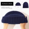 imageTOPEX XLXXL 100 Merino Wool Short Fisherman Beanie Hats for Men Women Knit Skull Cap Cuffed Beanies Warm Winter HatsBlue