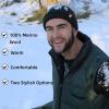 imageTOPEX XLXXL 100 Merino Wool Short Fisherman Beanie Hats for Men Women Knit Skull Cap Cuffed Beanies Warm Winter HatsGrey