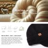imageTOPEX XLXXL Dryknit Unisex 80 Merino Wool Waterproof Beanie with Ear Flap Warm Winter Fleece Lined Beanie HatBlack