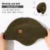 imageTOPEX XLXXL Dryknit Unisex 80 Merino Wool Waterproof Beanie with Ear Flap Warm Winter Fleece Lined Beanie HatGreen