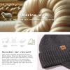 imageTOPEX XLXXL Dryknit Unisex 80 Merino Wool Waterproof Beanie with Ear Flap Warm Winter Fleece Lined Beanie HatGrey