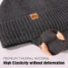 imageTOPEX XLXXL Dryknit Unisex 80 Merino Wool Waterproof Beanie with Ear Flap Warm Winter Fleece Lined Beanie HatGrey