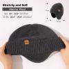 imageTOPEX XLXXL Dryknit Unisex 80 Merino Wool Waterproof Beanie with Ear Flap Warm Winter Fleece Lined Beanie HatGrey