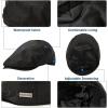 imageTOPEX XLXXL Mens Newsboy Flat Cap  Gatsby Irish Duckbill Cap for Golf Driving Waterproof ampamp UPF 50Black616 Waterproof