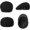 imageTOPEX XLXXL Mens Newsboy Flat Cap  Gatsby Irish Duckbill Cap for Golf Driving Waterproof ampamp UPF 50Blackwaterproof