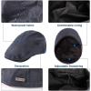imageTOPEX XLXXL Mens Newsboy Flat Cap  Gatsby Irish Duckbill Cap for Golf Driving Waterproof ampamp UPF 50Navy Waterproof Waxed Cotton