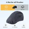 imageTOPEX XLXXL Mens Newsboy Flat Cap  Gatsby Irish Duckbill Cap for Golf Driving Waterproof ampamp UPF 50Navy Waterproof Waxed Cotton