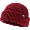 imageOversize LXLXXL Merino Wool Blend Short Fisheman Beanie Lightweight Warm Hat for Cold Weather WinterRed