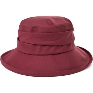 imageComhats Rain Hat for Women Waterproof Wide Brim Sun Hats for Ladies UV Protection Summer Bucket Hats Beach Packable 5562CM737red