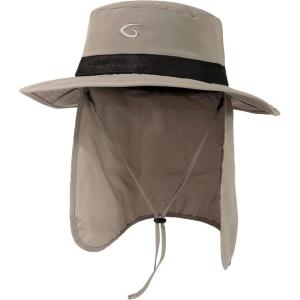imageOversized XL XXL Mens UV 50 Waterproof Packable Mesh Neck Flap Sun Fishing Hat Bucket Bonnie HikingGreyflap