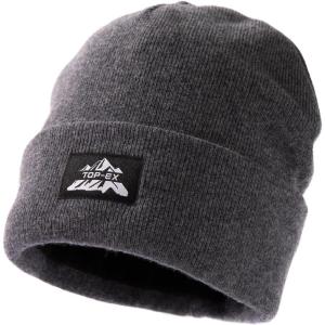 imageTOPEX MLXLXXL Beanies Hats Men Women Winter 100 Merino Wool Double LayerGreyfleece Lined