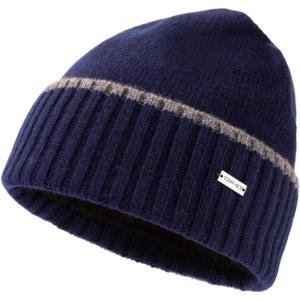 imageTOPEX XLXXL 100 Merino Wool Beanies Hats Men Fleece Lined Winter Knitted Hat Warm Cuffed Beanie95564navy