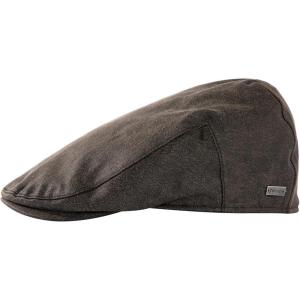 imageTOPEX XLXXL Mens Newsboy Flat Cap  Gatsby Irish Duckbill Cap for Golf Driving Waterproof ampamp UPF 50Black Waterproof Waxed Cotton