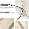 imageTOPEX LXL Ponytail Sun Hats for Women with Neck Flap UPF 50 Wide Brim Summer Hat Sunglass Lock Waterproof PackableBeige