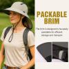 imageTOPEX LXL Ponytail Sun Hats for Women with Neck Flap UPF 50 Wide Brim Summer Hat Sunglass Lock Waterproof PackableBeige