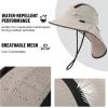 imageTOPEX LXL Ponytail Sun Hats for Women with Neck Flap UPF 50 Wide Brim Summer Hat Sunglass Lock Waterproof PackableGrey