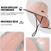 imageTOPEX LXL Ponytail Sun Hats for Women with Neck Flap UPF 50 Wide Brim Summer Hat Sunglass Lock Waterproof PackablePink