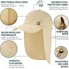 imageTOPEX LXL Sun Hats for Women Ponytail Baseball Cap with Neck Flap UPF50 Summer Hiking Gardening Hat WaterproofBeige