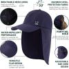imageTOPEX LXL Sun Hats for Women Ponytail Baseball Cap with Neck Flap UPF50 Summer Hiking Gardening Hat WaterproofBlue