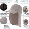 imageTOPEX LXL Sun Hats for Women Ponytail Baseball Cap with Neck Flap UPF50 Summer Hiking Gardening Hat WaterproofGrey