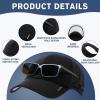 imageTOPEX LXLXXL Unisex Moisture Wicking Baseball Cap Breathable Sport Hats Sun Protection Summer Cap with Sunglass LockBlack