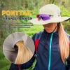 imageTOPEX Womens Wide Brim Sun Hat with Ponytail Hole UV 50 Summer Beach Sunhat for Fishing Hiking Outdoor Cooling MeshGrey
