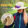 imageTOPEX Womens Wide Brim Sun Hat with Ponytail Hole UV 50 Summer Beach Sunhat for Fishing Hiking Outdoor Cooling MeshKhaki
