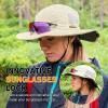 imageTOPEX Womens Wide Brim Sun Hat with Ponytail Hole UV 50 Summer Beach Sunhat for Fishing Hiking Outdoor Cooling MeshPink