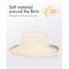 imageUV 50 Sun Hat for Women Wide Brim with Ponytail Hole Summer Packable Sunhat for Beach Fishing Hiking Gardening WaterproofBeige