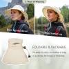 imageUV 50 Sun Hat for Women Wide Brim with Ponytail Hole Summer Packable Sunhat for Beach Fishing Hiking Gardening WaterproofBeige