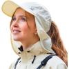 imageTOPEX LXL Sun Hats for Women Ponytail Baseball Cap with Neck Flap UPF50 Summer Hiking Gardening Hat WaterproofBeige