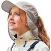 imageTOPEX LXL Sun Hats for Women Ponytail Baseball Cap with Neck Flap UPF50 Summer Hiking Gardening Hat WaterproofGrey