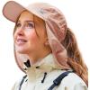 imageTOPEX LXL Sun Hats for Women Ponytail Baseball Cap with Neck Flap UPF50 Summer Hiking Gardening Hat WaterproofPink