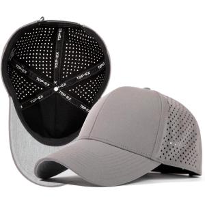 imageOversize XLXXL Snapback Baseball Cap Hydro Performance Cool Hat Water Repellent Golf Boat Beach WorkoutGrey
