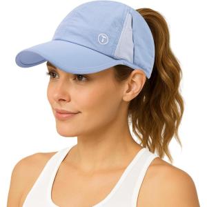 imageTOPEX Cooling UV 50 High Ponytail Baseball Cap for Women  Most Women Start with SM  Breathable for Running Golf SportsMisty Periwinkle