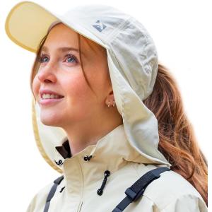 imageTOPEX LXL Sun Hats for Women Ponytail Baseball Cap with Neck Flap UPF50 Summer Hiking Gardening Hat WaterproofBeige