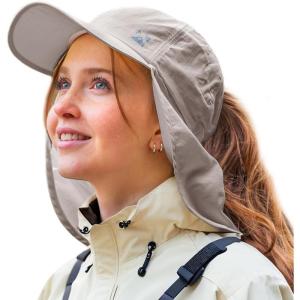 imageTOPEX LXL Sun Hats for Women Ponytail Baseball Cap with Neck Flap UPF50 Summer Hiking Gardening Hat WaterproofGrey