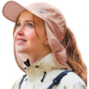 imageTOPEX LXL Sun Hats for Women Ponytail Baseball Cap with Neck Flap UPF50 Summer Hiking Gardening Hat WaterproofPink