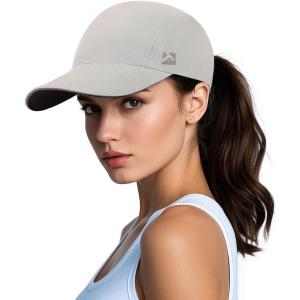 imageTOPEX XLXXL Ponytail Sun Baseball Cap for Women Cooling Running Hat Summer Breathable Mesh HatGrey