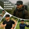 imageTOPEX Mens Waterproof Army Hat  Foldable Brim Cadet Military Cap for Golf Running Outdoor Dad Baseball Cap96569black