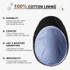 imageTOPEX XLXXL Mens 100 Linen Flat Cap Summer Cooling Newsboy Hats Cotton Lining557black