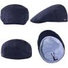 imageTOPEX XLXXL Mens 100 Linen Flat Cap Summer Cooling Newsboy Hats Cotton Lining557navy Blue