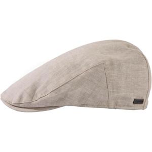imageTOPEX XLXXL Mens 100 Linen Flat Cap Summer Cooling Newsboy Hats Cotton Lining557beige