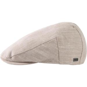 imageTOPEX XLXXL Mens 100 Linen Flat Cap Summer Cooling Newsboy Hats Cotton Lining557natural Beige