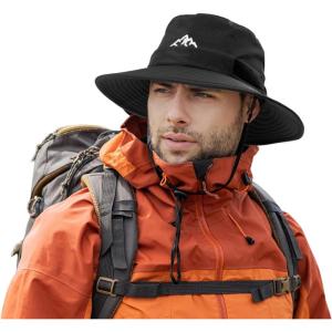imageTOPEX LXLXXL UV50 Waterproof Bucket Sun Hat for Fishing Golf Hiking AllWeather Outdoor Rain Hat Stiff Brim