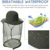 imageComhats Net Nylon Mesh Veil Bucket Hats for Men Sun UV Protection FishingGardeningBoating Outdoor99742blue