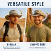 imageTOPEX Cotton Aussie Outback Hat for Men Women UPF 50 Panama Golf Sun Hat Wide Brim with Chin Strap Breathable ampamp PackableBeigewhite