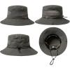 imageTOPEX LXLXXL Waterproof UPF50 Wide Brim Sun Hat wBreathable Vented MeshDark Gray