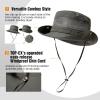 imageTOPEX LXLXXL Waterproof UPF50 Wide Brim Sun Hat wBreathable Vented MeshDark Gray